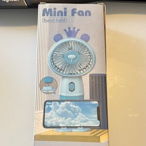 Mini Fan Handheld Blue